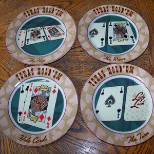 Winning Ways Texas Hold'em Plates Set, New